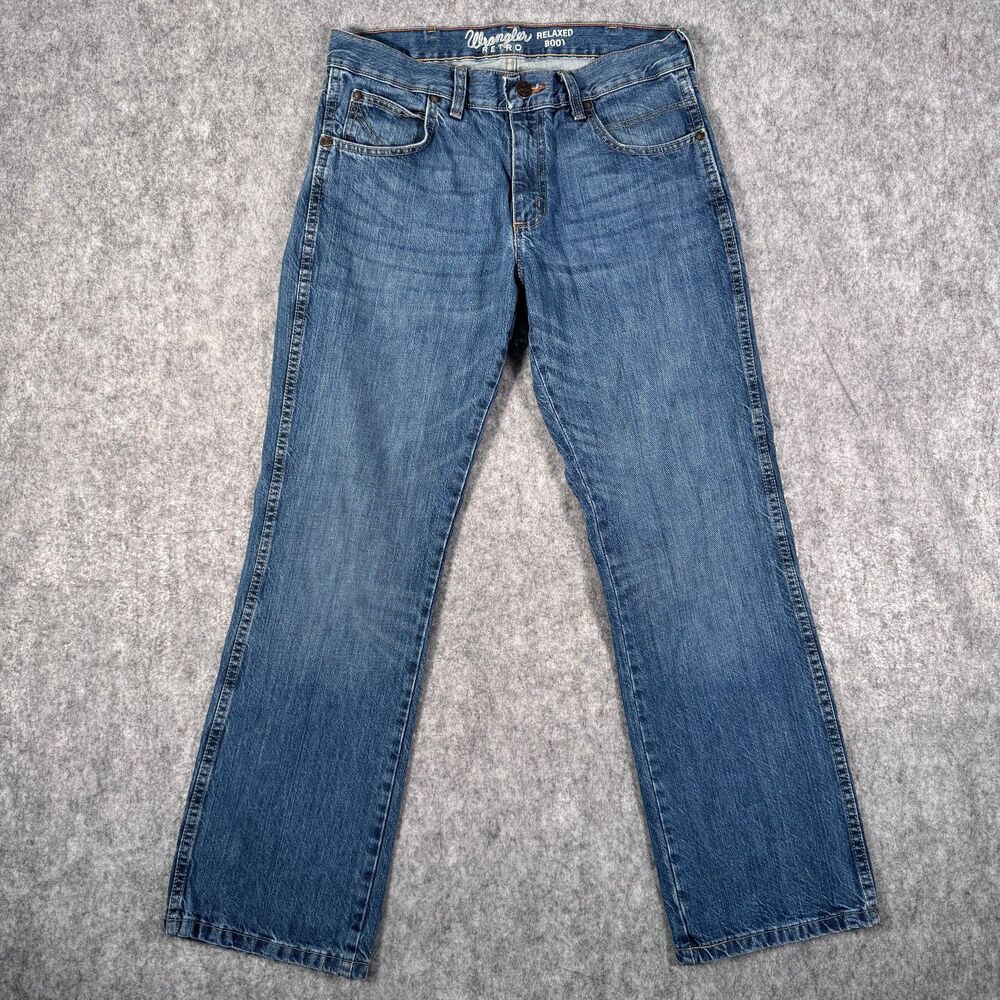Wrangler Retro Jeans Mens 32X30 Blue Relaxed Boot Western Cowboy Rodeo Texas
